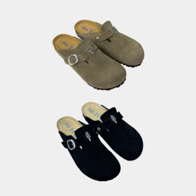 [Birkenstock x Chrome Hearts] 버켄스탁 x 크롬하츠 보스턴 스웨이드 뮬 / 단검(Dagger)
