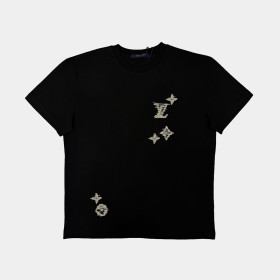 [Louis Vuitton] 루이비통 엠브로이더드 시그니처 쇼트 슬리브드 티셔츠