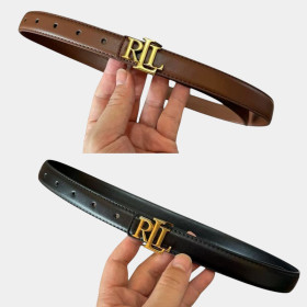 [Polo Ralph Lauren] 폴로 랄프로렌 여성용 RL 로고 버클 가죽 벨트