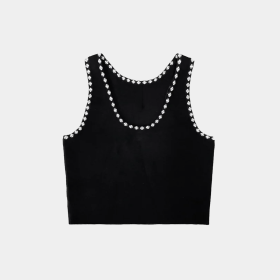 [Chrome Hearts] 크롬하츠 크로스 프린트 크롭 니트 탱크탑