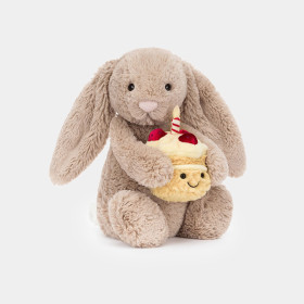 [Jellycat] 젤리캣 바쉬풀 베이지 버니 버스데이