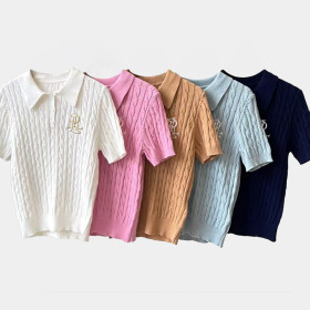 [Polo] 폴로 랄프로렌 케이블 니트 폴로 탑