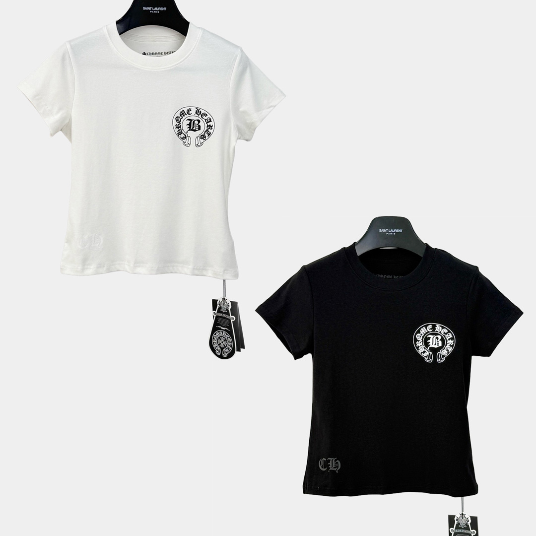 [Chrome Hearts] 크롬하츠 홀스슈 로고 크롭 티셔츠