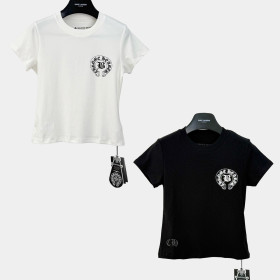 [Chrome Hearts] 크롬하츠 홀스슈 로고 크롭 티셔츠