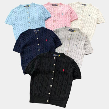 [Polo Ralph Lauren] 폴로 랄프로렌 케이블 니트 코튼 숏 슬리브 가디건