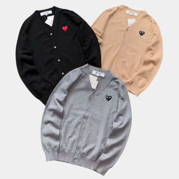 [Play Comme des Garçons] 플레이 꼼데가르송 브이넥 니트 가디건