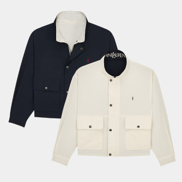 [Saint Laurent] 생로랑 브러시드 코튼 캔버스 소재 CASSANDRE 리버서블 워크 재킷