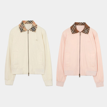 [Burberry] 버버리 크롭 트로피컬 개버딘 헤이필드 해링턴 재킷