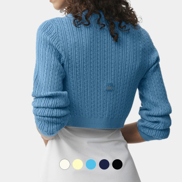 [Alo] 알로 미니 케이블 스웨터 가디건 / 5colors