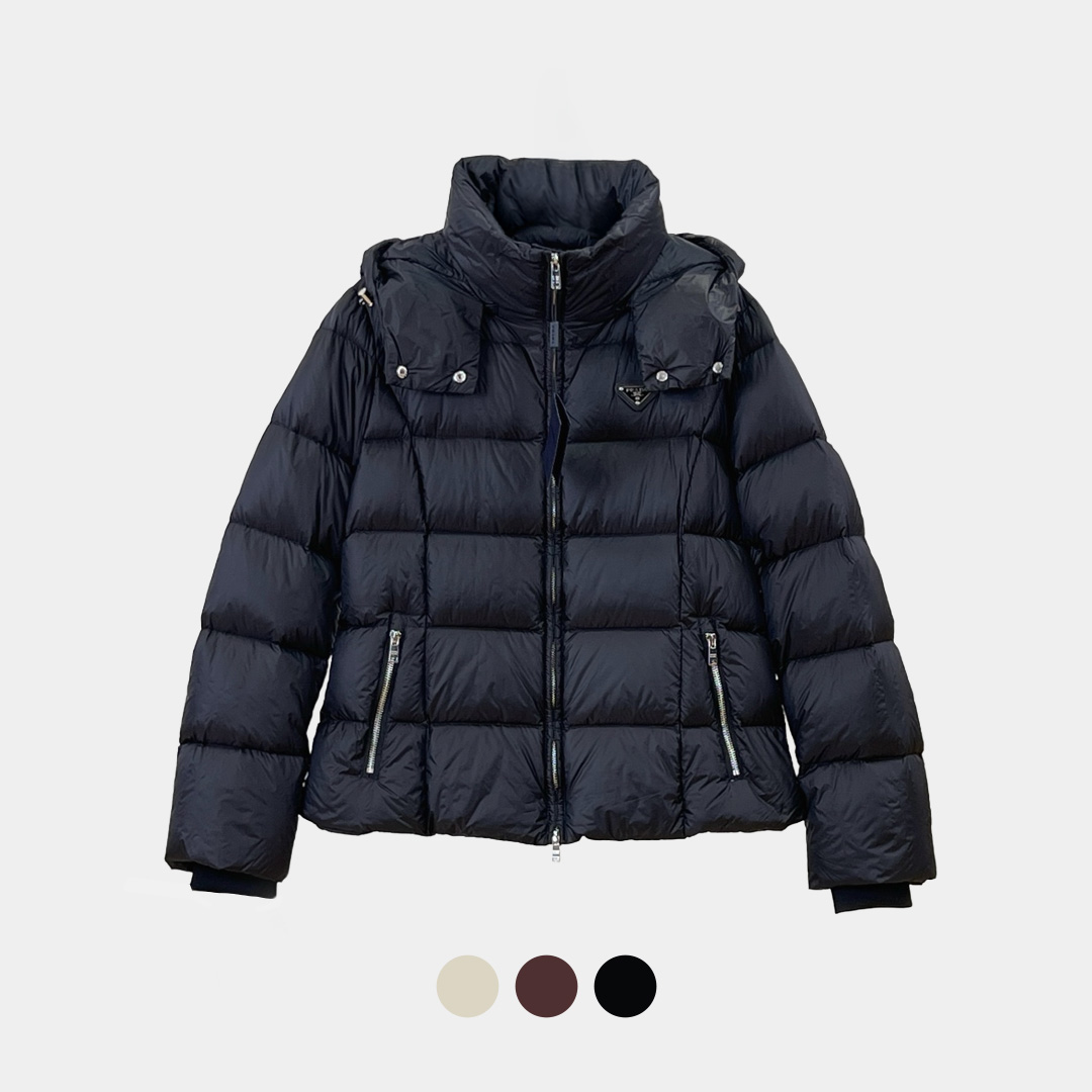 [Prada] 프라다 리나일론 후드 다운 숏자켓 / 3colors