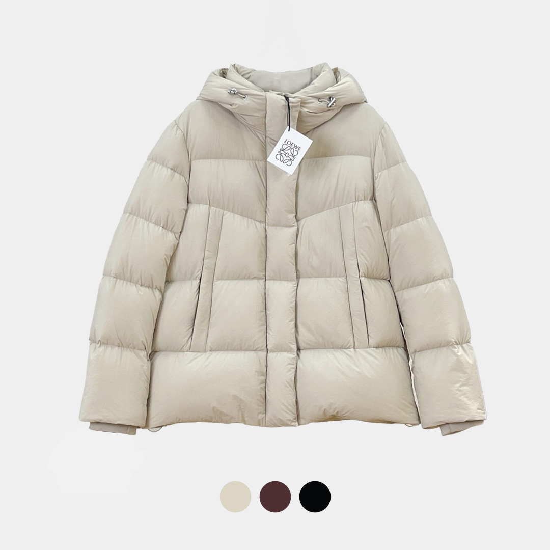 [Loewe] 로에베 핀치드 디테일 후드 푸퍼 자켓 / 3colors