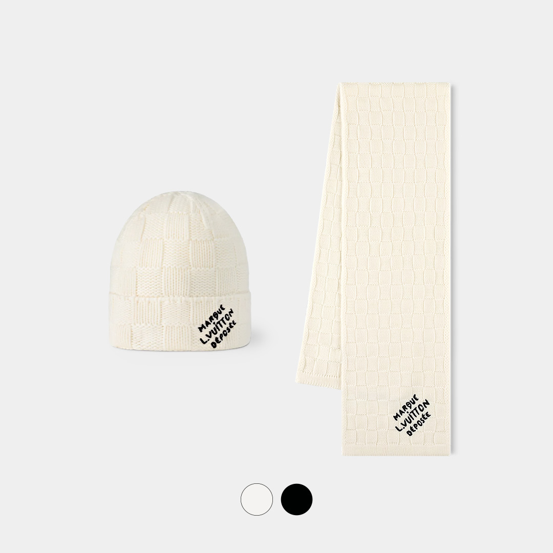 [Louis Vuitton] 루이비통 다미에 스너그 스카프 + 비니 / 2colors