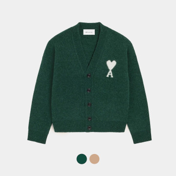 [Ami] 아미 알파카 블렌드 아미 드 쾨르 브이넥 가디건 / 2colors